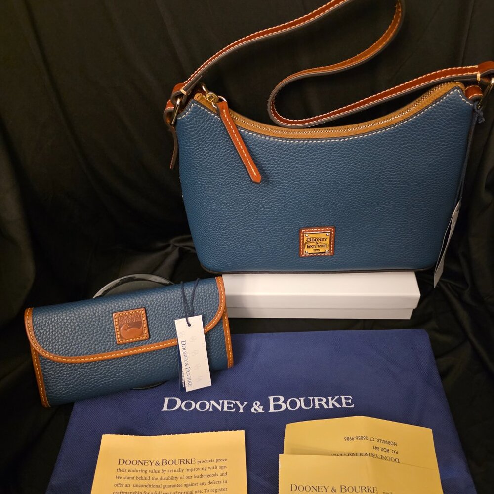 Dooney & Bourke Pebble Grain Baguette Handbag and Continental Clutch **Bundle** - Picture 7 of 14